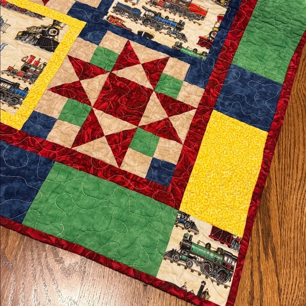 Handcrafted child's crib or lap quilt